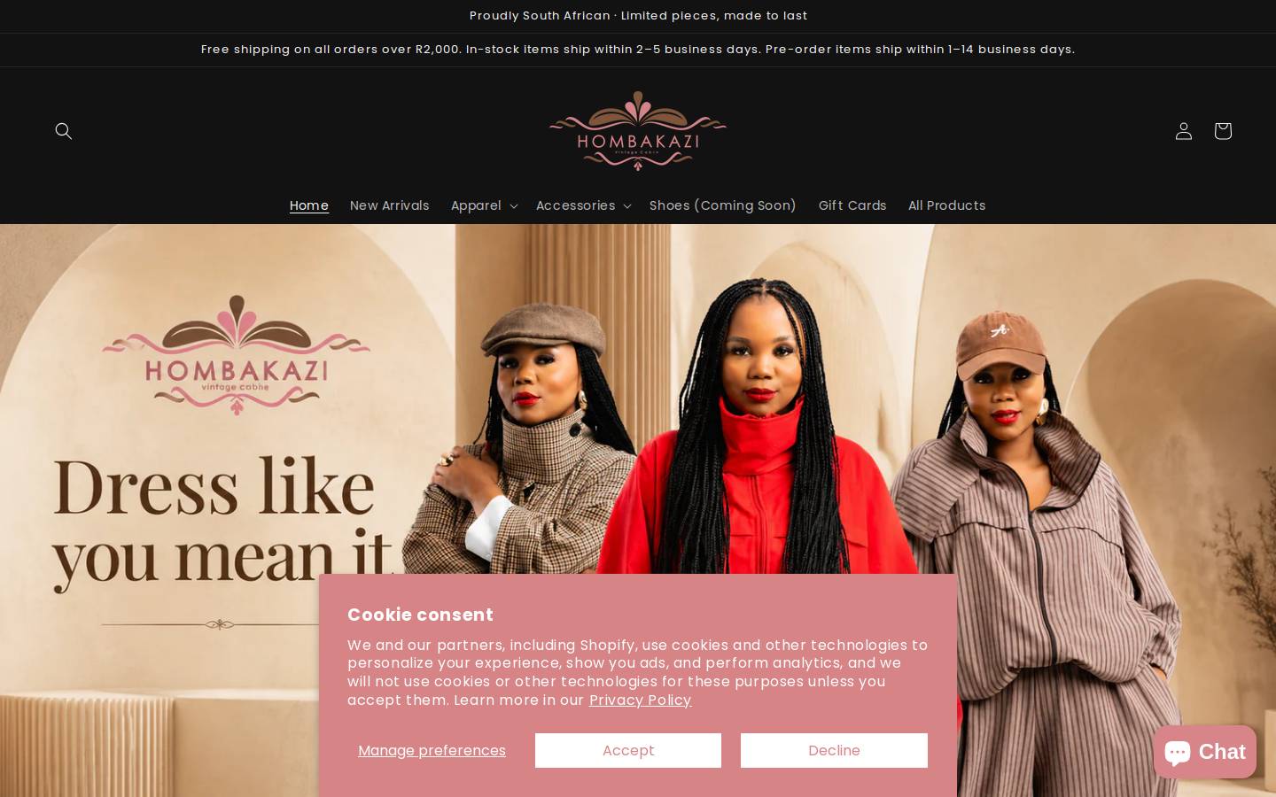 hombakazi.com homepage screenshot