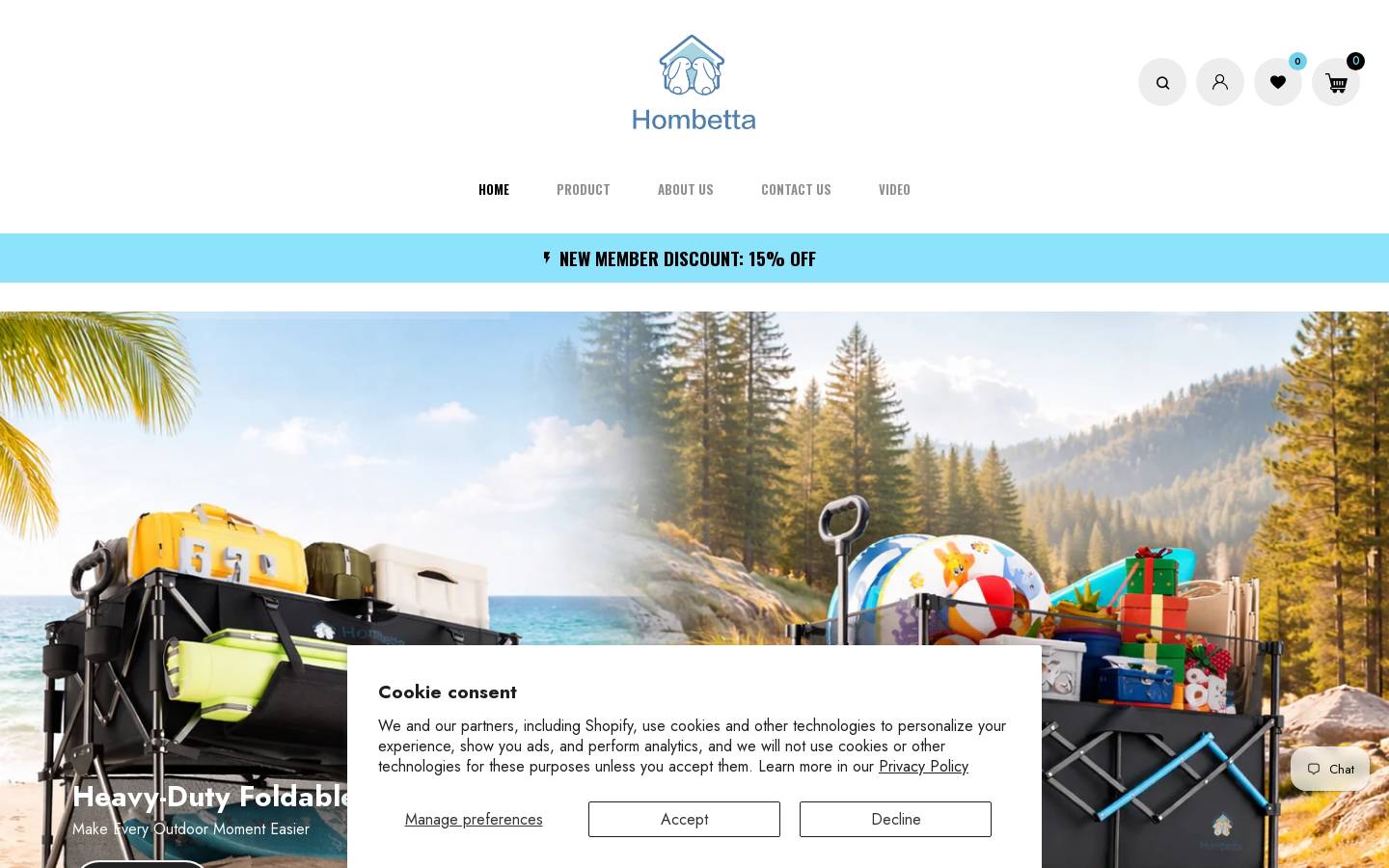hombetta.com homepage screenshot