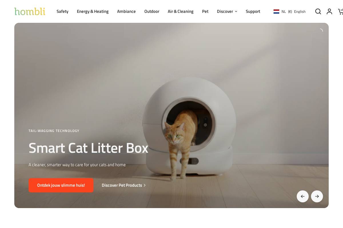 Hombli homepage screenshot