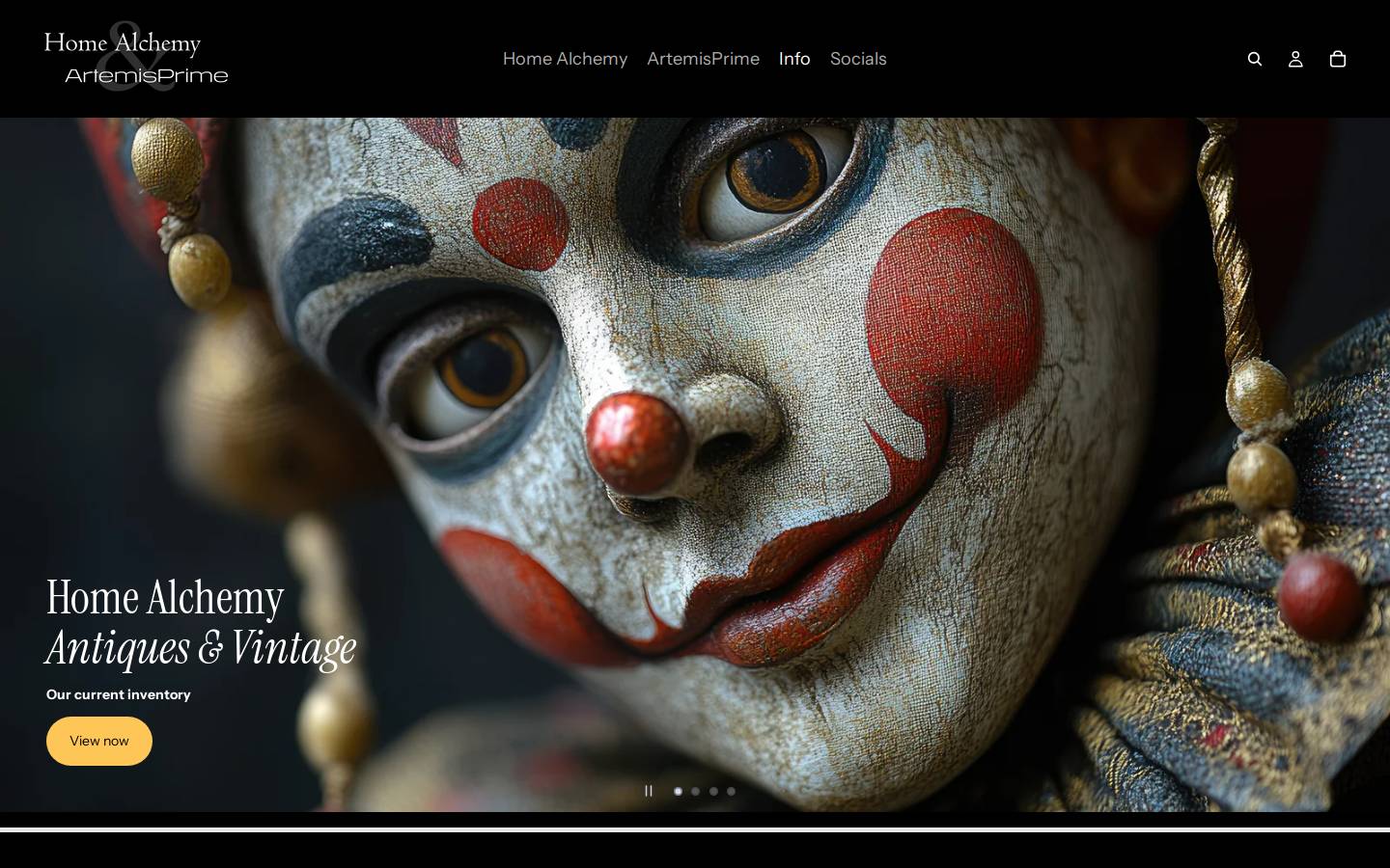 Home Alchemy homepage screenshot