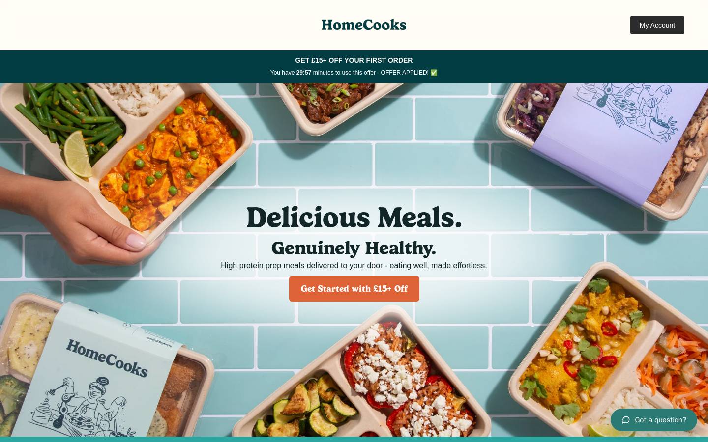 HomeCooks homepage screenshot