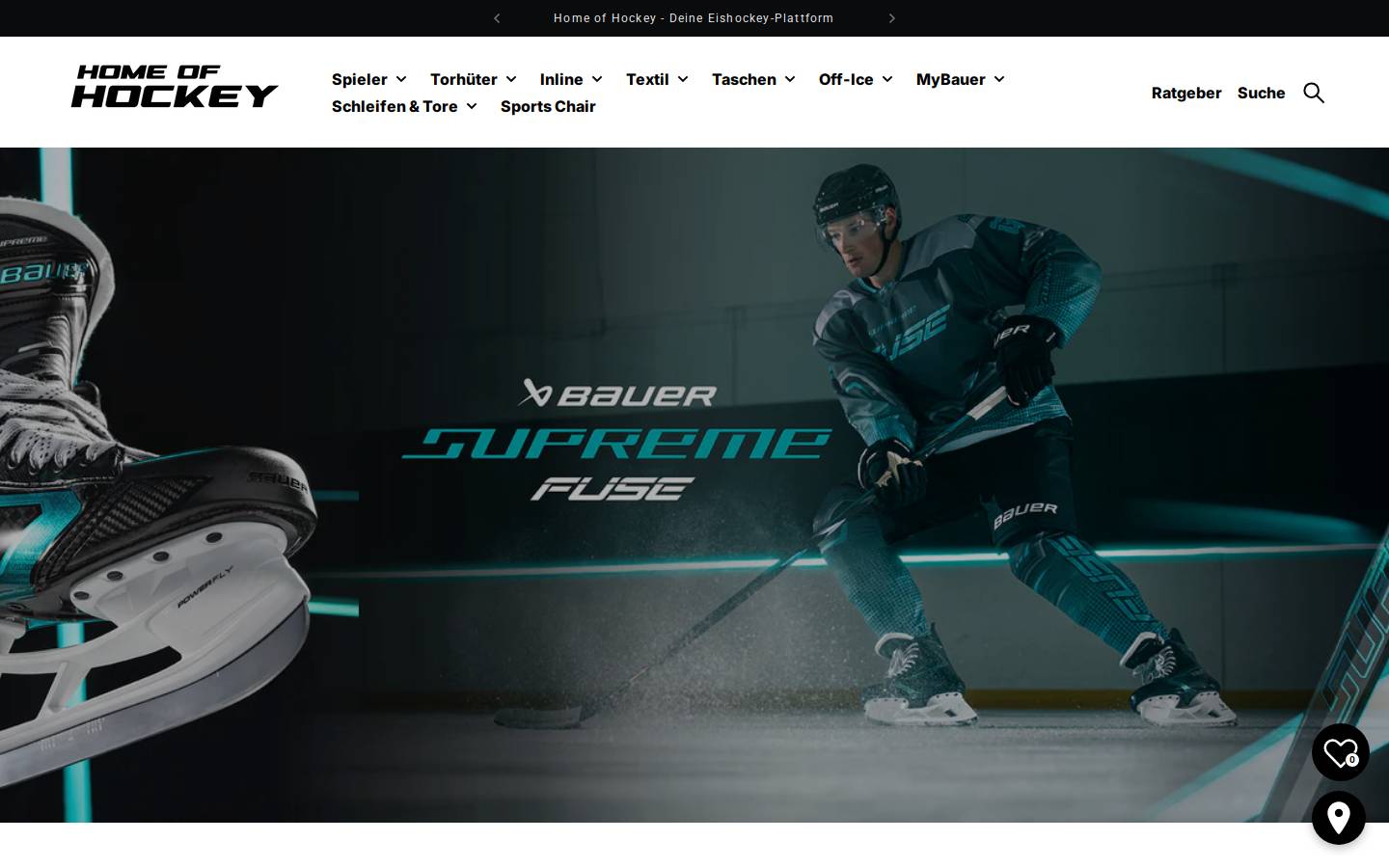 home-of-hockey.de homepage screenshot