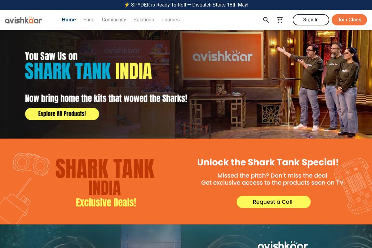 home.avishkaar.cc homepage screenshot