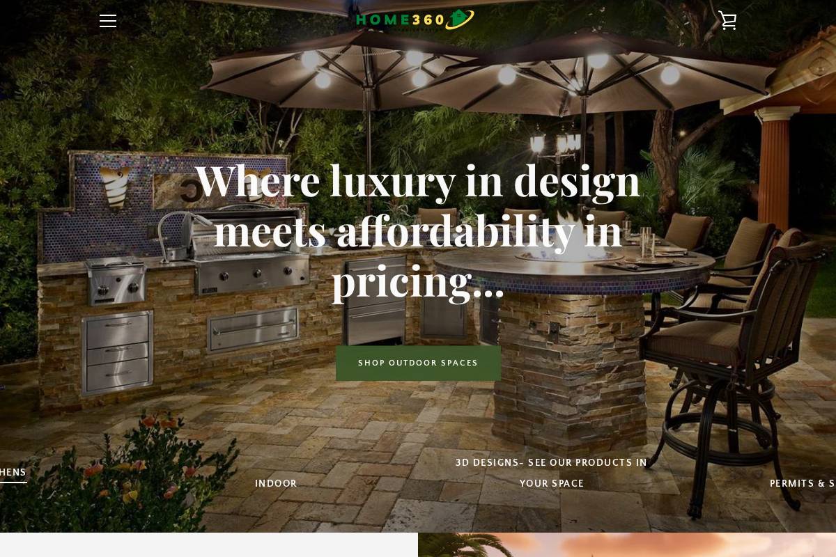 Home360 Supply & Design homepage screenshot