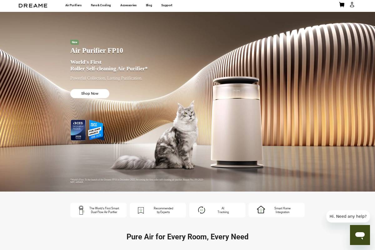 homeair.dreametech.com homepage screenshot