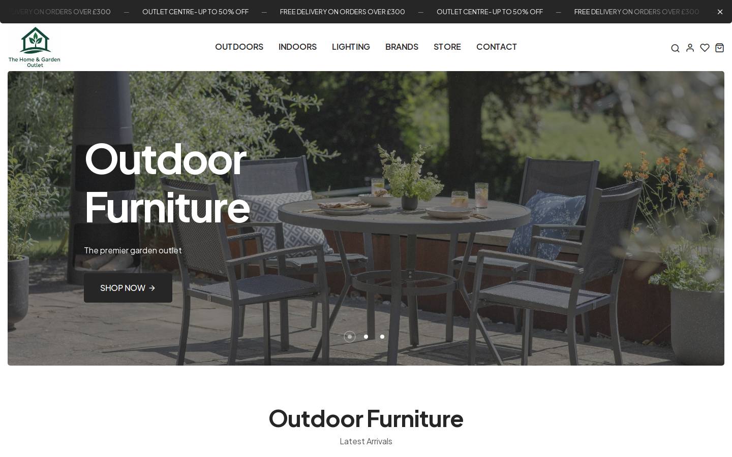 Homeandgardenoutlet homepage screenshot