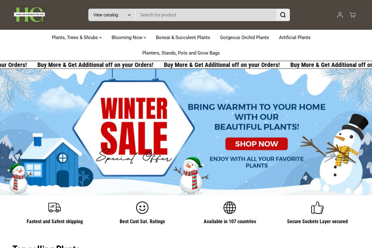 homeandgardensforless.com homepage screenshot