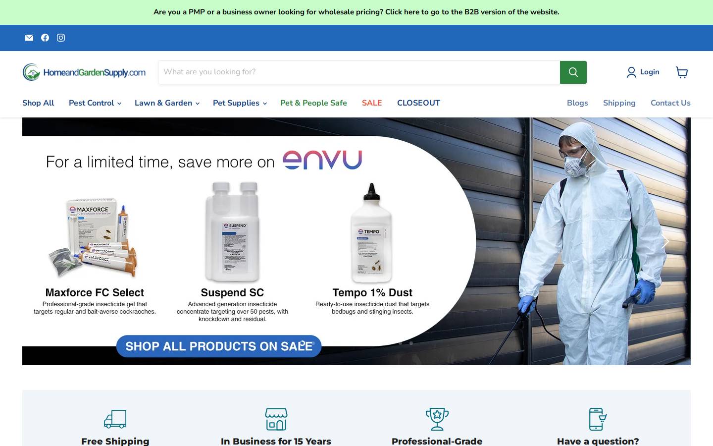 homeandgardensupply.com homepage screenshot