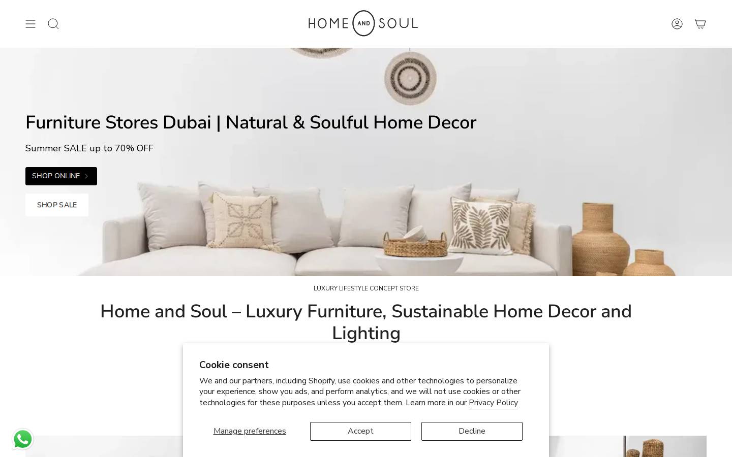 Homeandsouldubai homepage screenshot