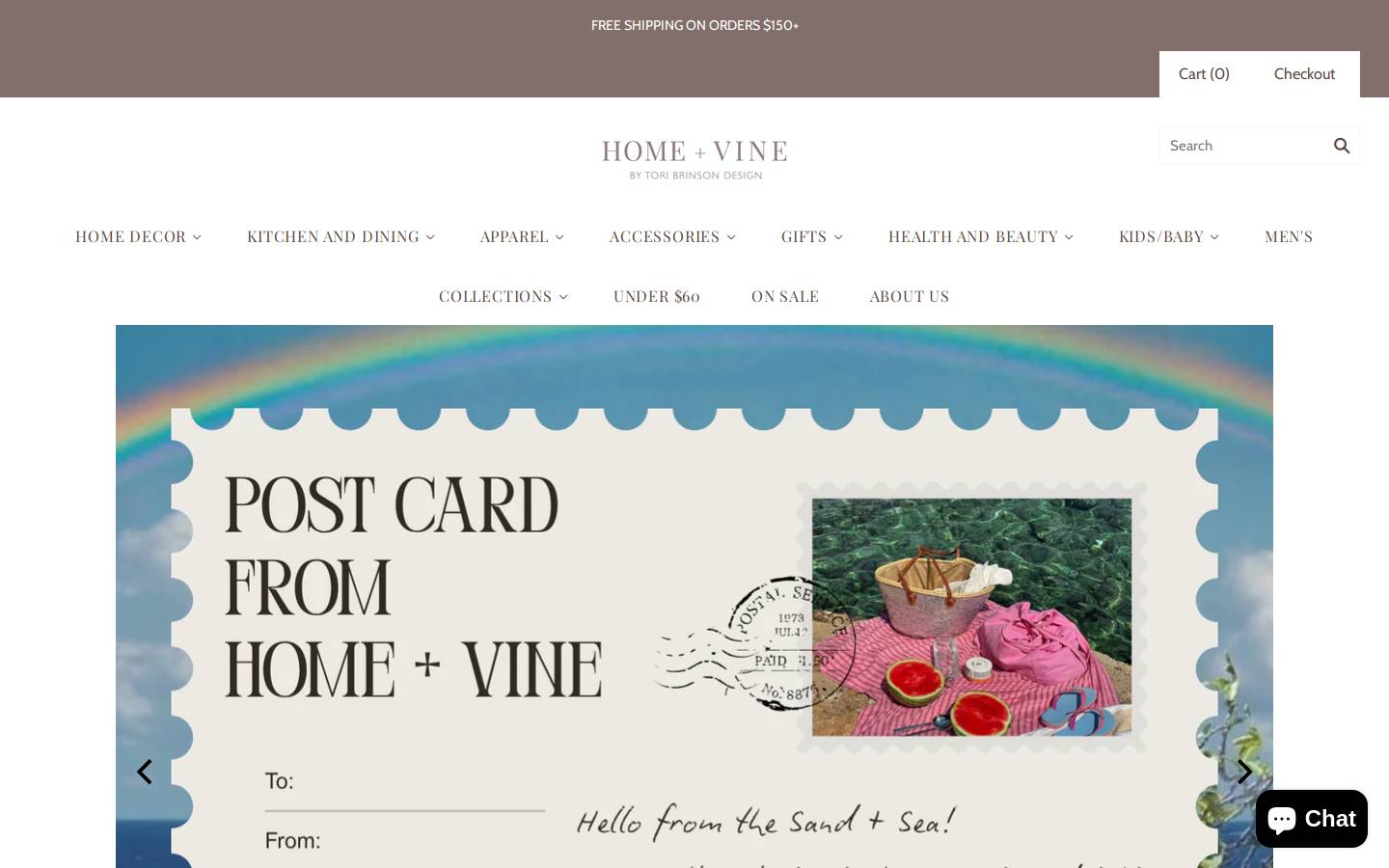 homeandvineauburn.com homepage screenshot