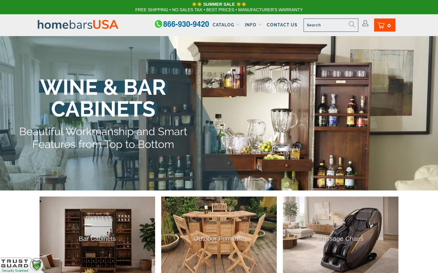 homebarsusa.com homepage screenshot