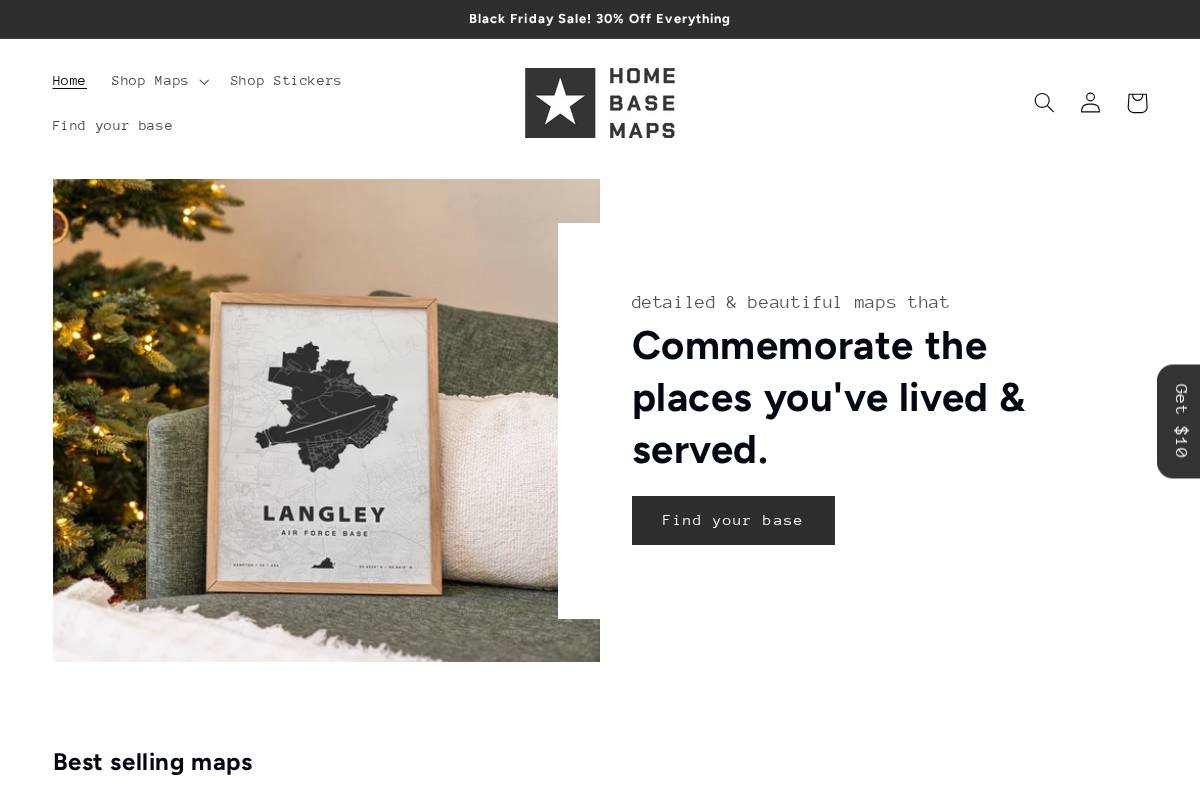 homebasemaps.com homepage screenshot