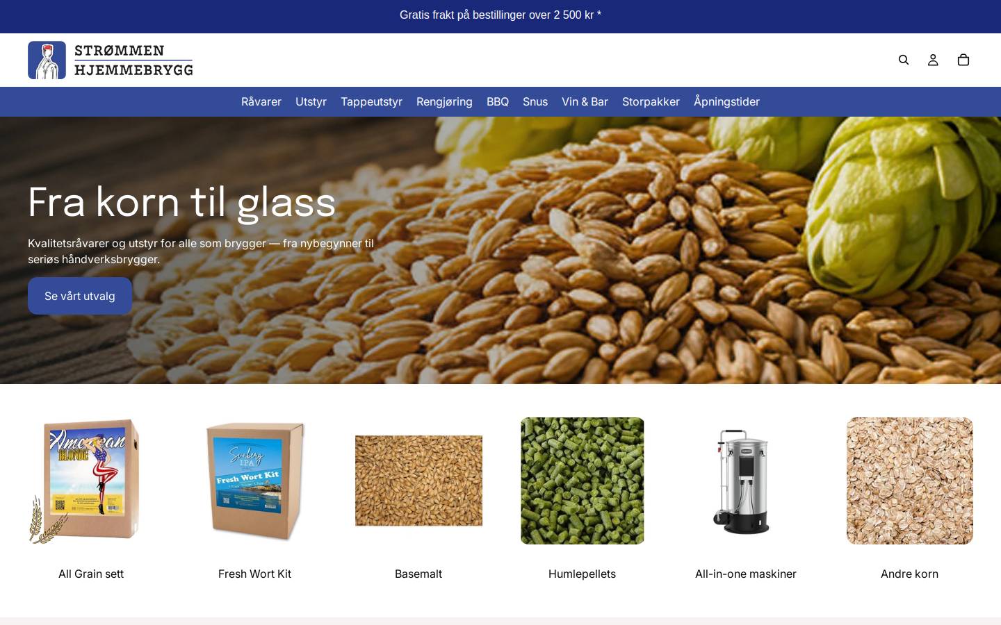 homebrew.no homepage screenshot