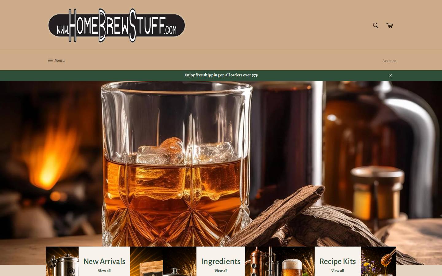 homebrewstuff.com homepage screenshot