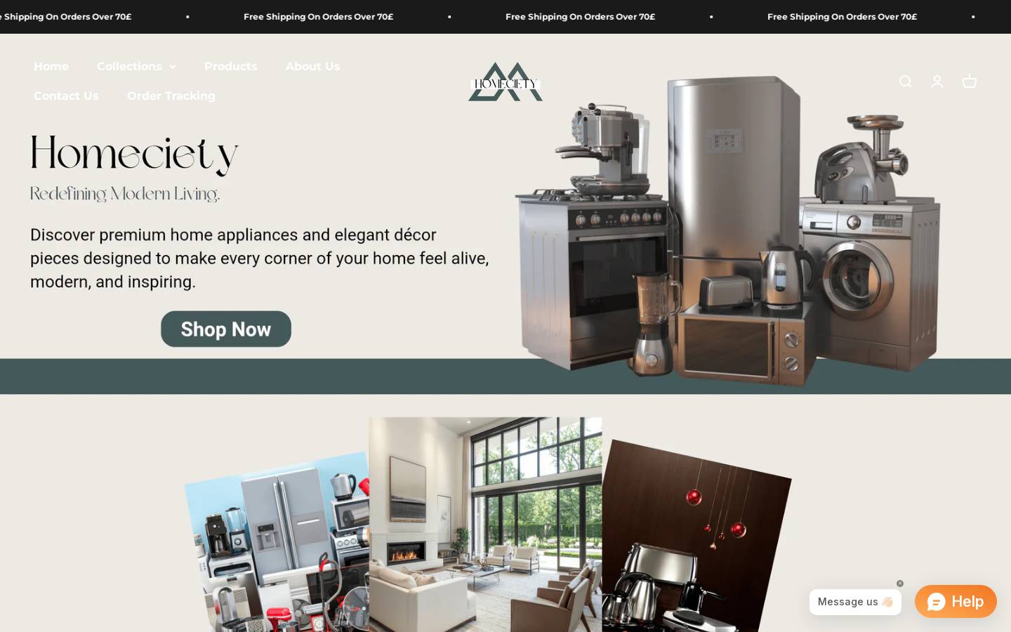 homeciety.com homepage screenshot