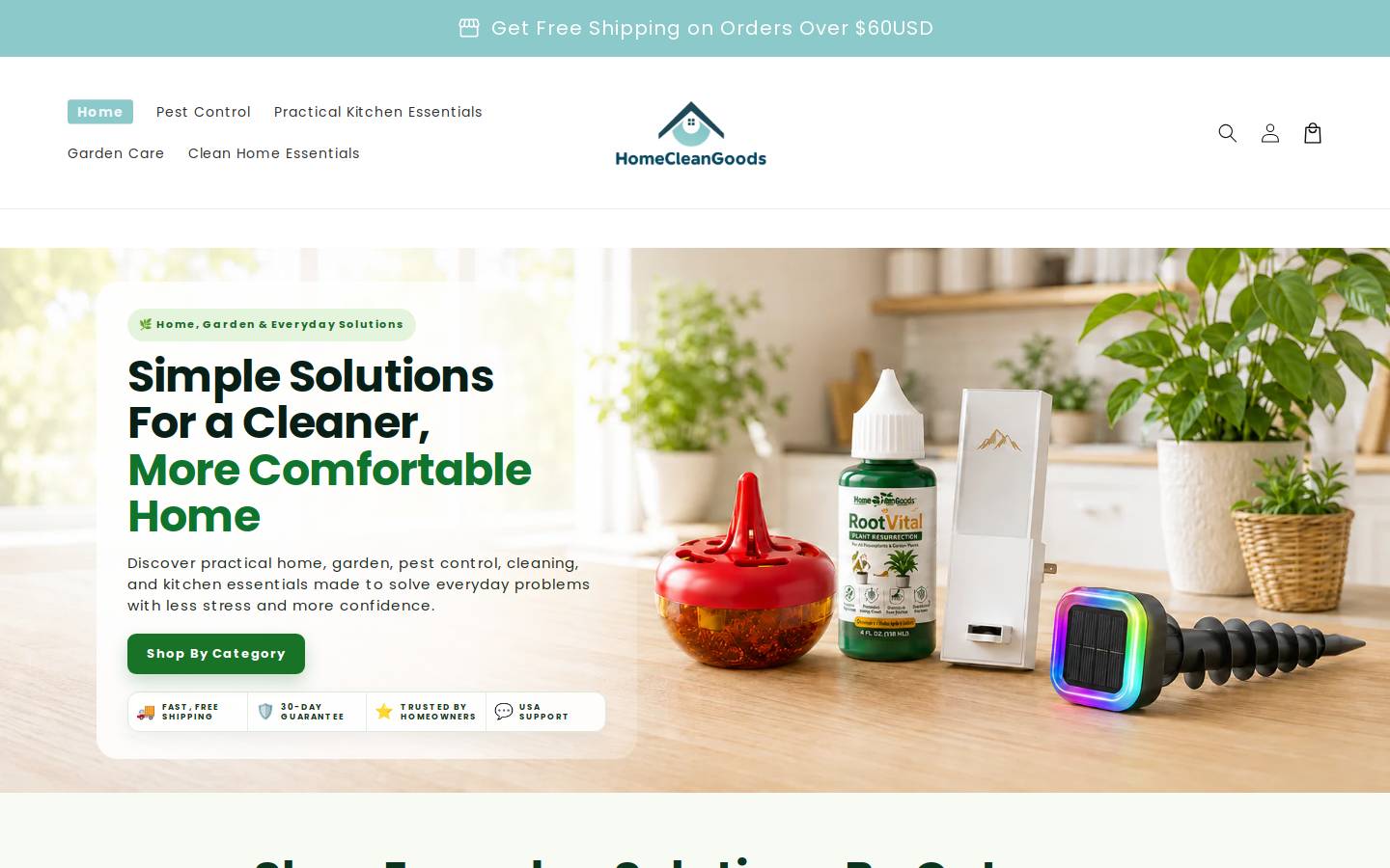 Homecleangoods homepage screenshot