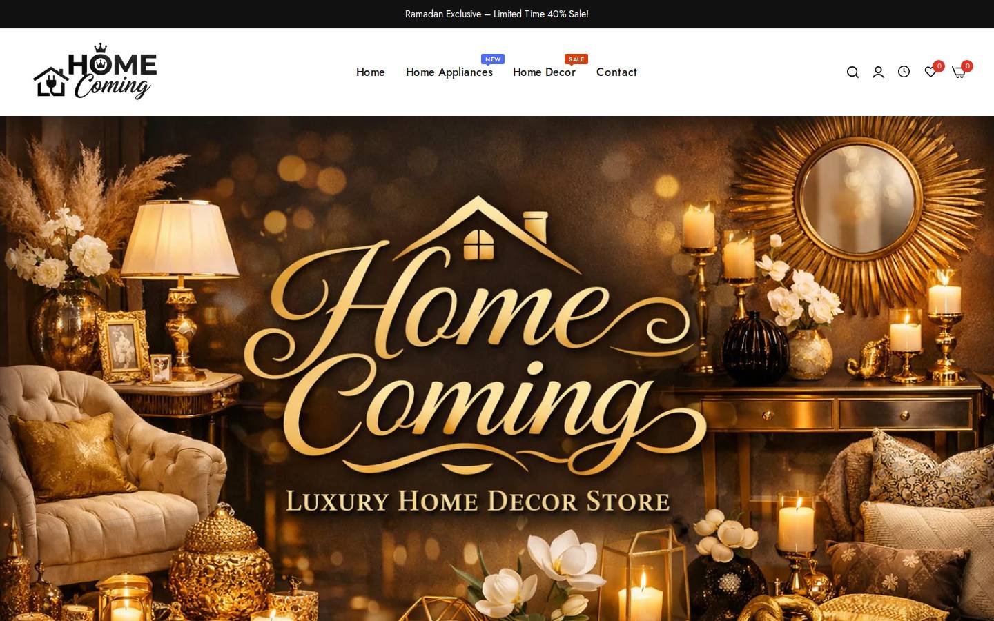 homecomings.store homepage screenshot