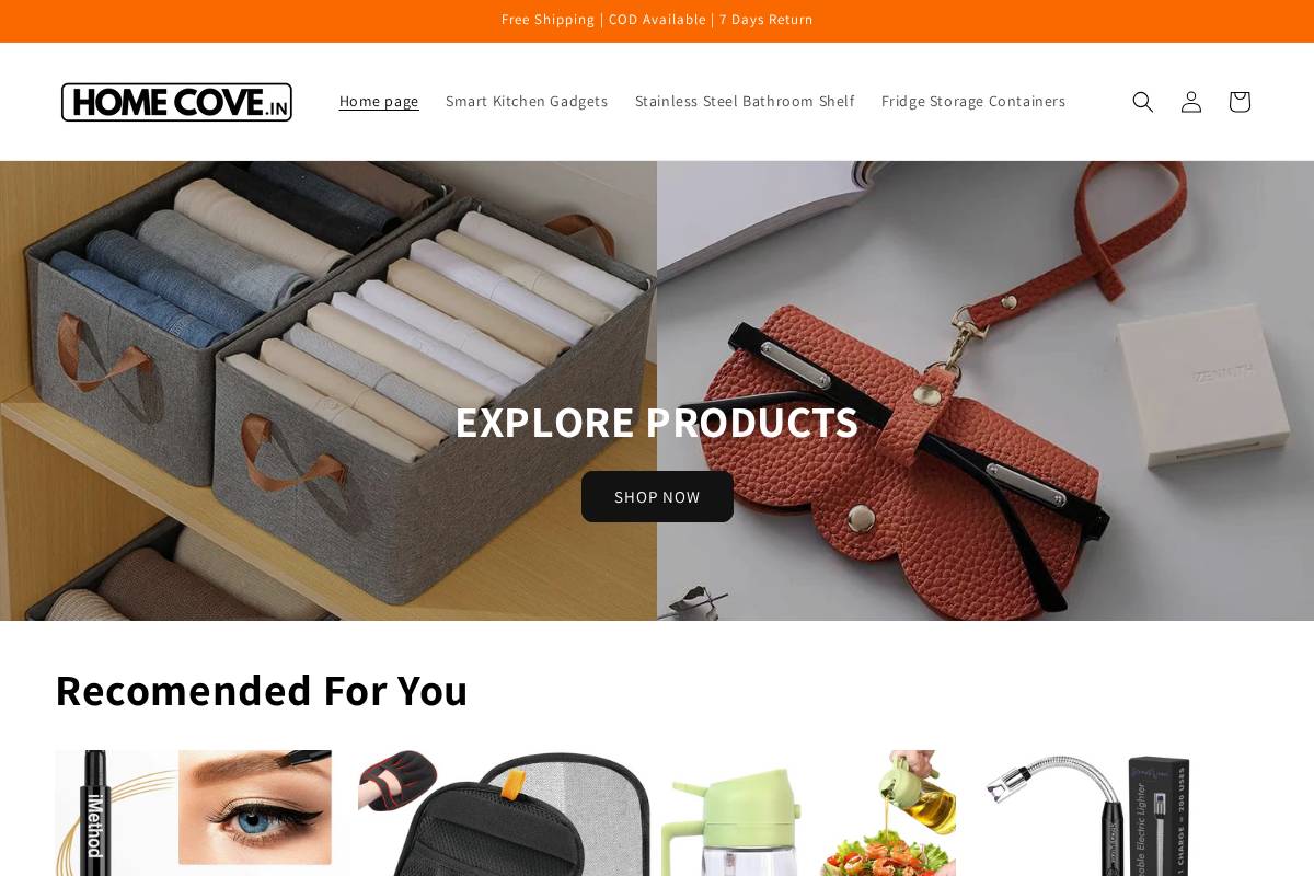 homecove.in homepage screenshot