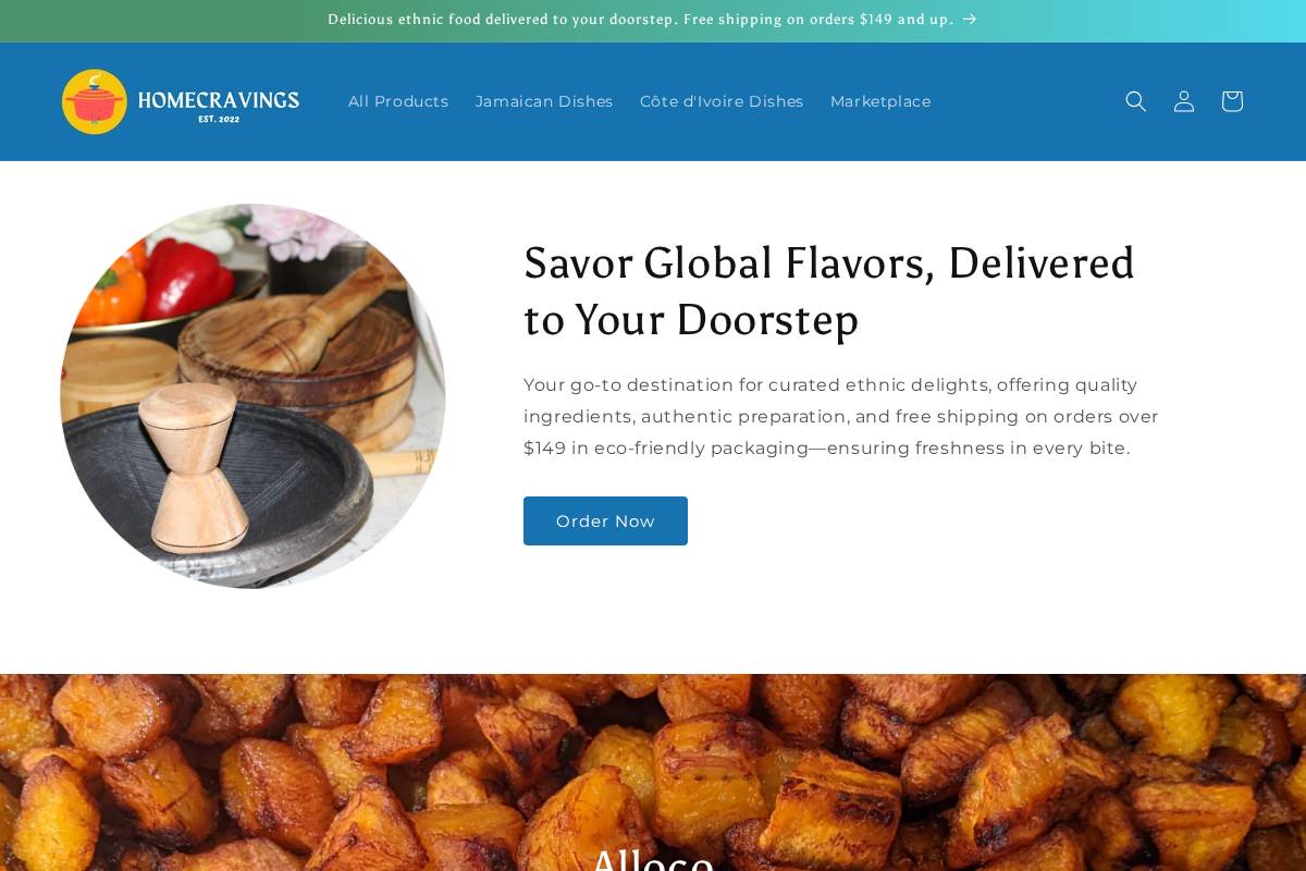 homecraving.com homepage screenshot