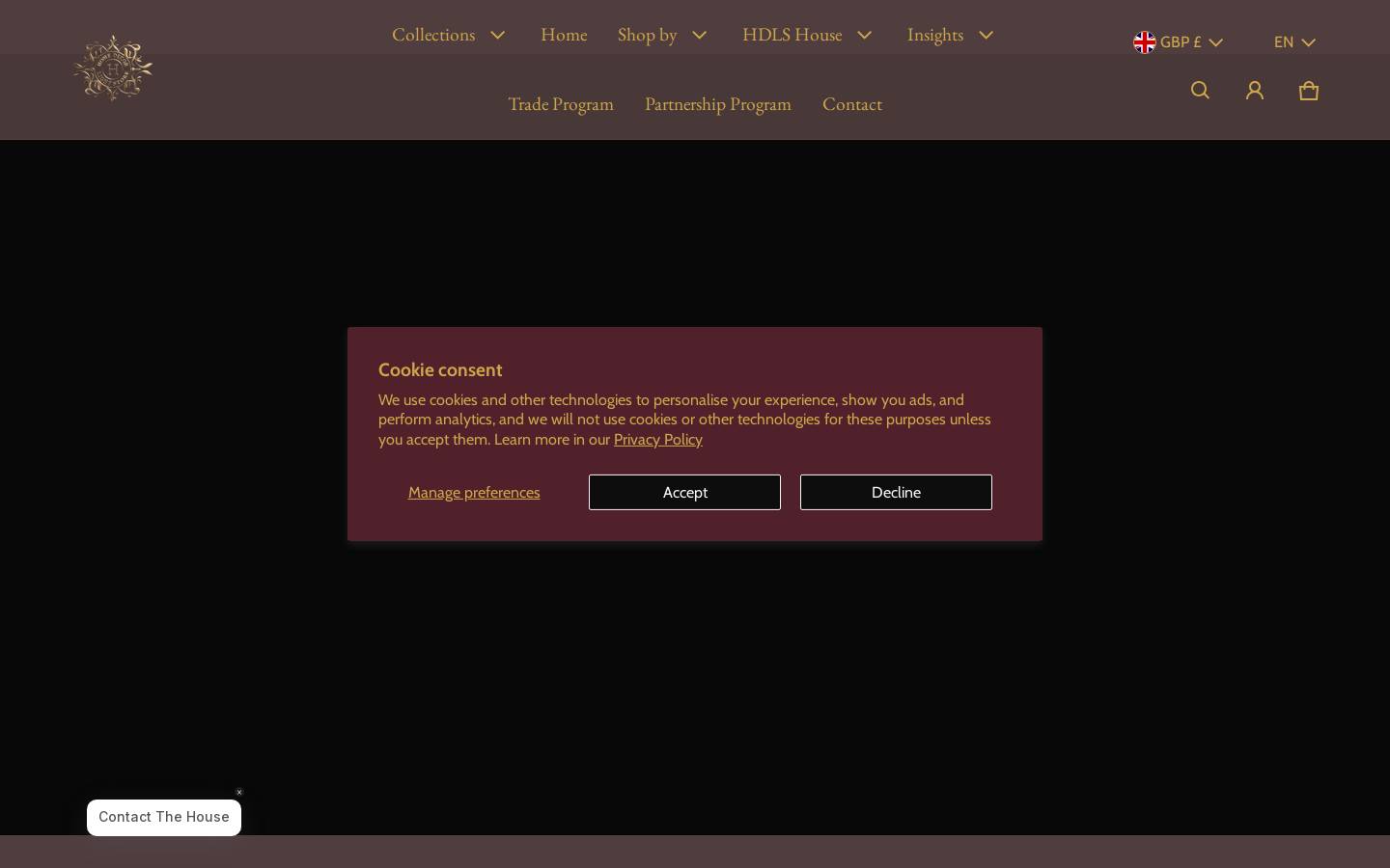 HDLS Lighting homepage screenshot