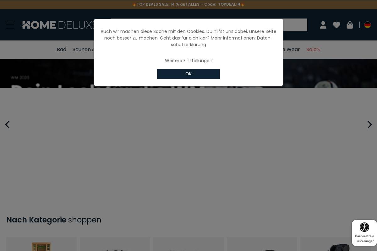 Homedeluxe homepage screenshot