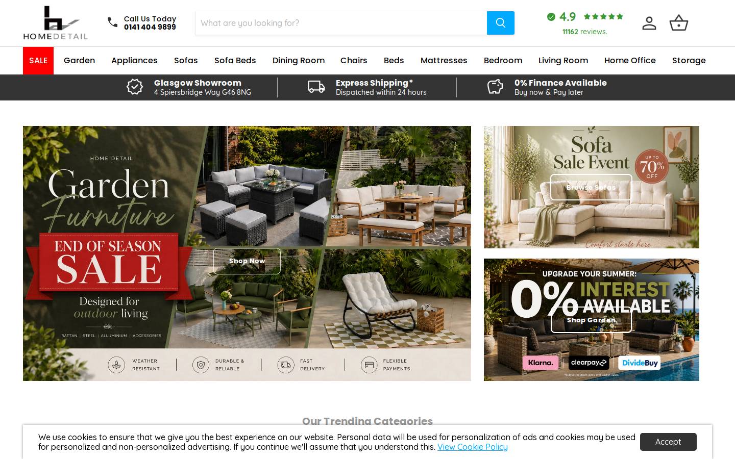 Home Detail homepage screenshot