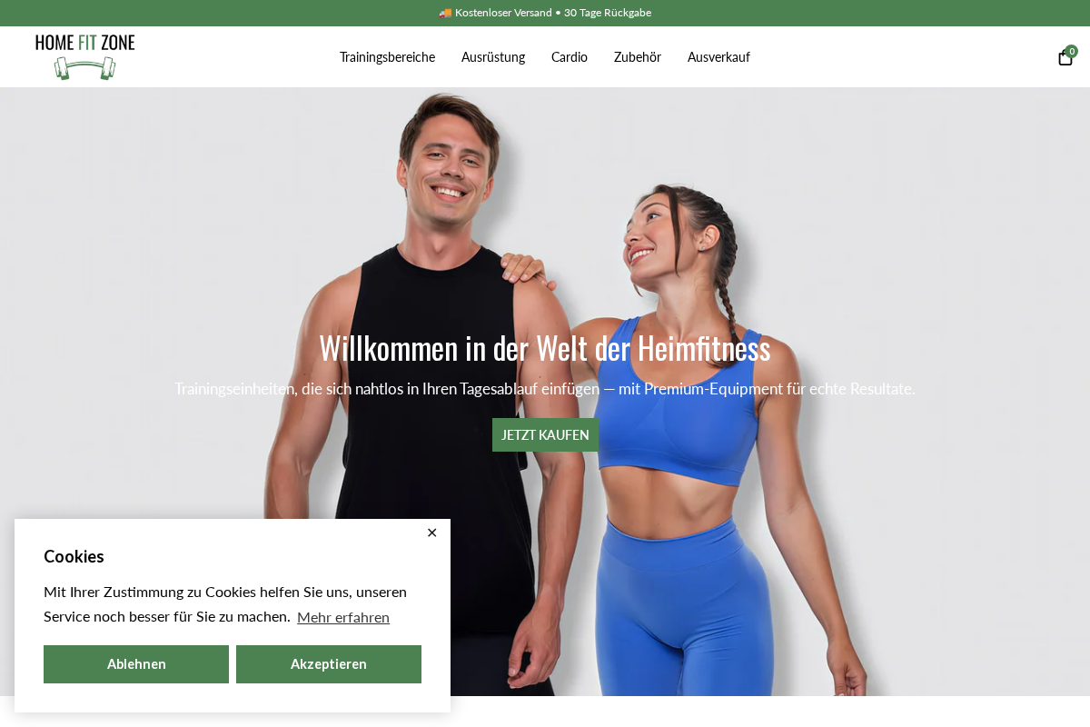 homefitzone.com homepage screenshot