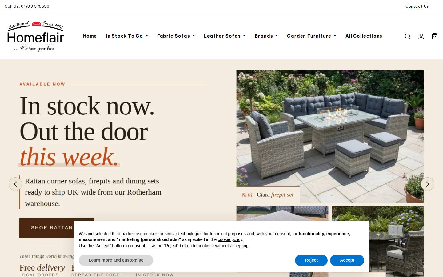 Homeflair homepage screenshot
