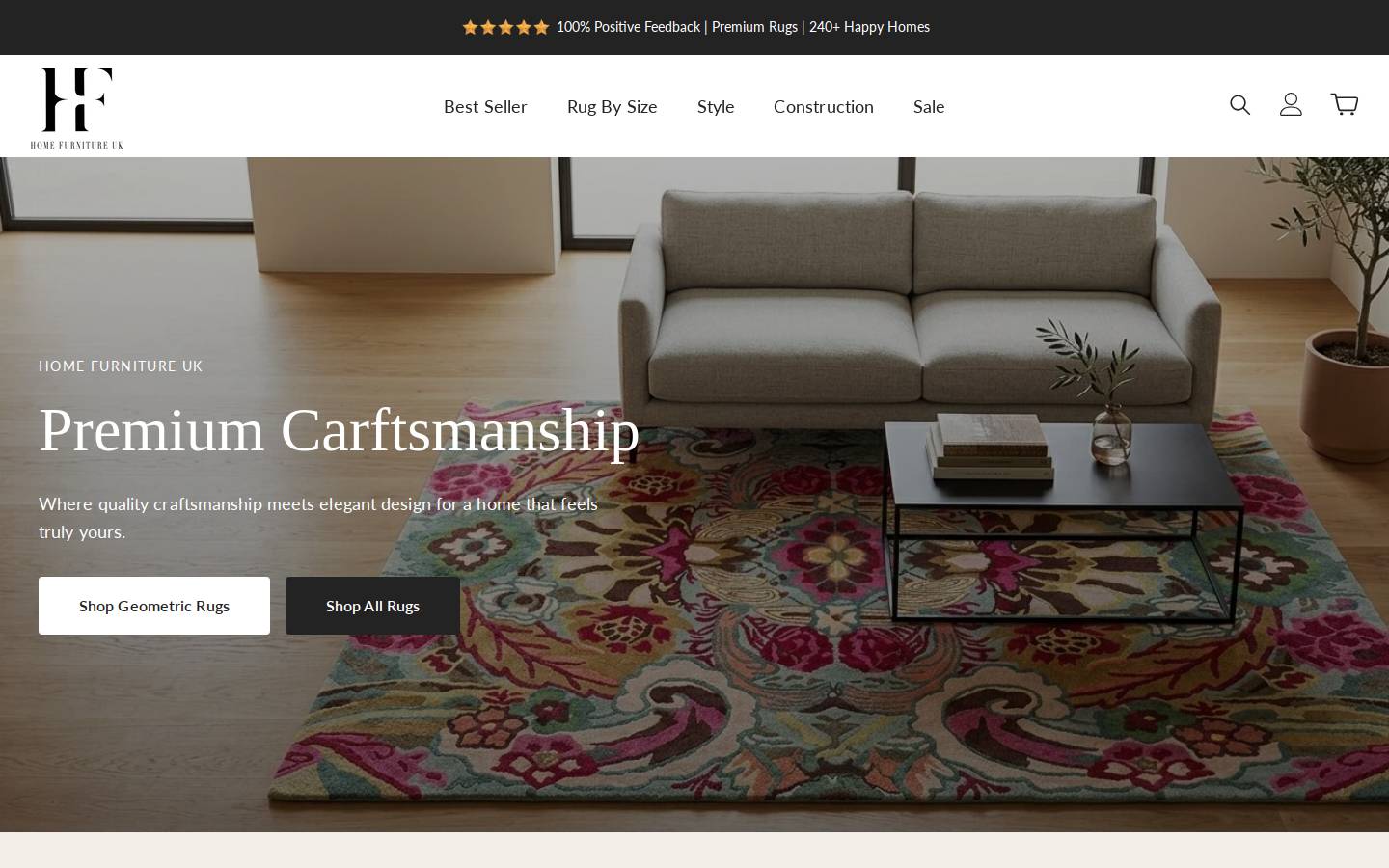 Home Furniture UK homepage screenshot