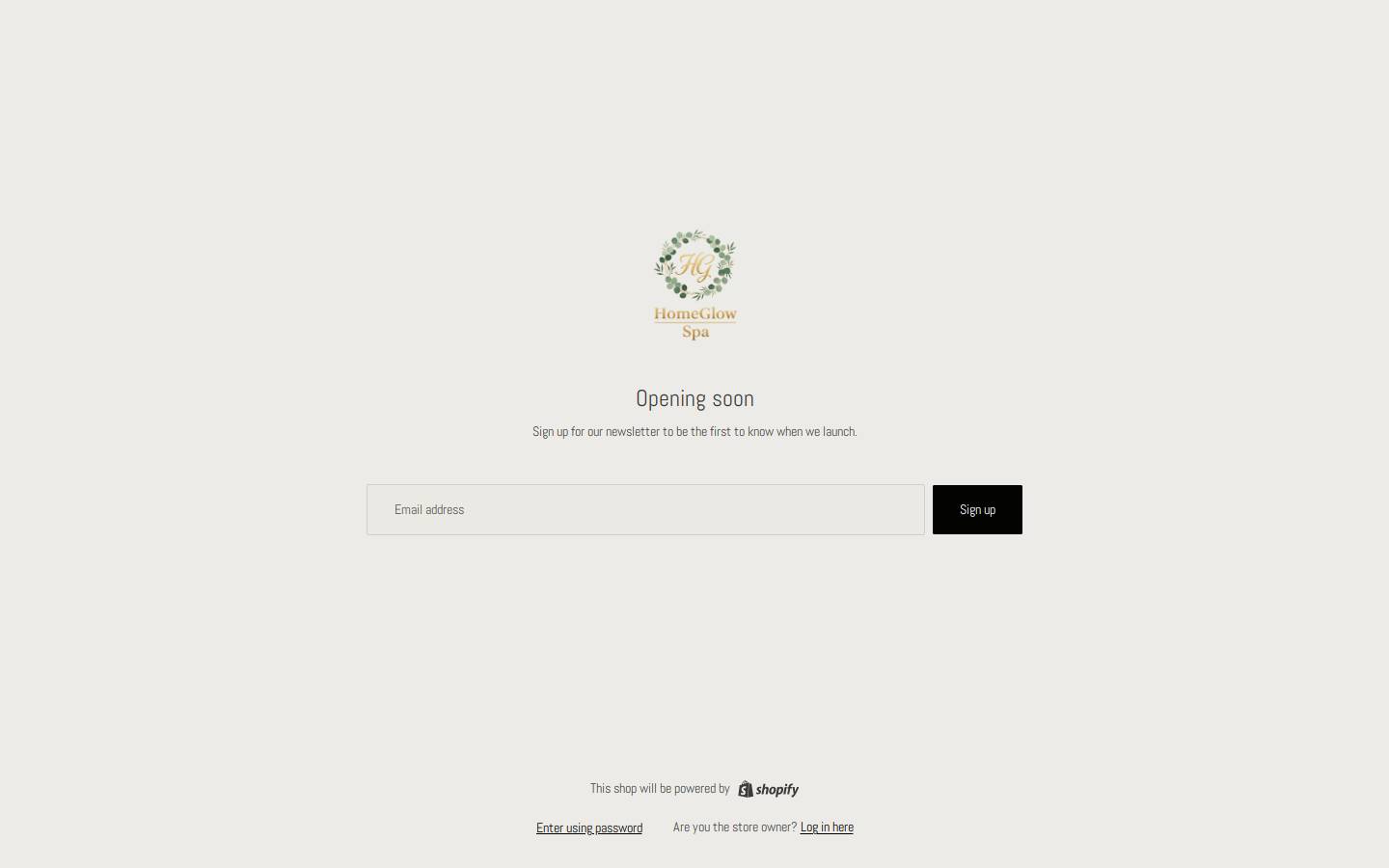 homeglowspa.com homepage screenshot