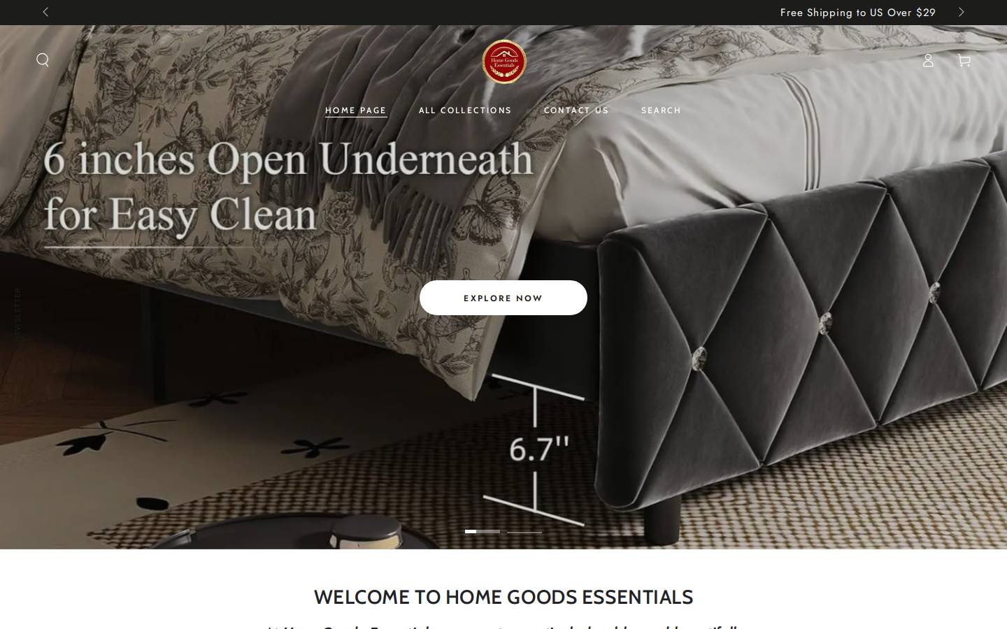 homegoodsessentials.com homepage screenshot