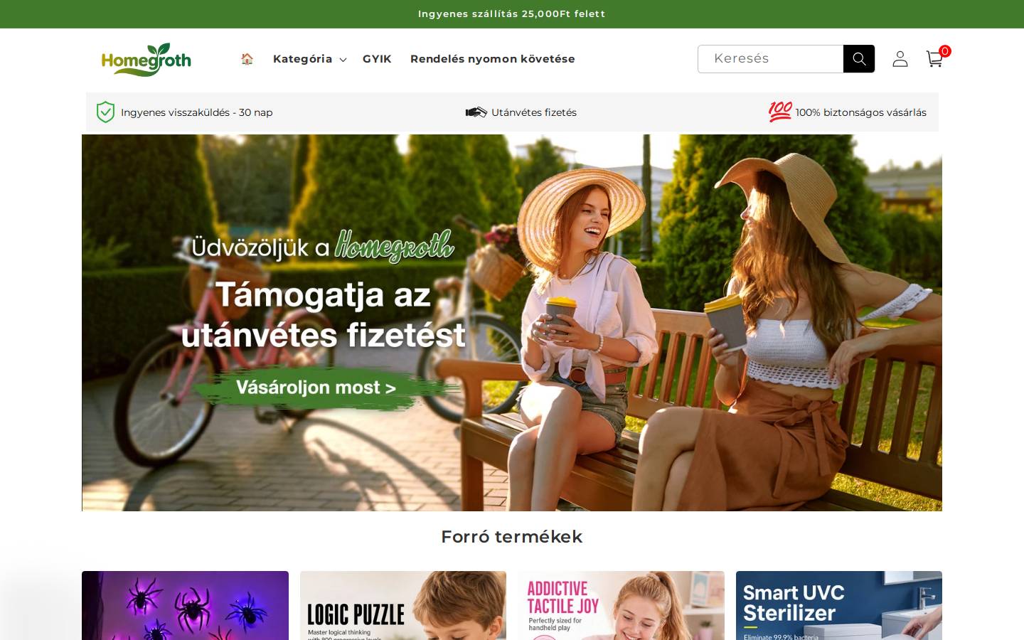 Homegroth homepage screenshot
