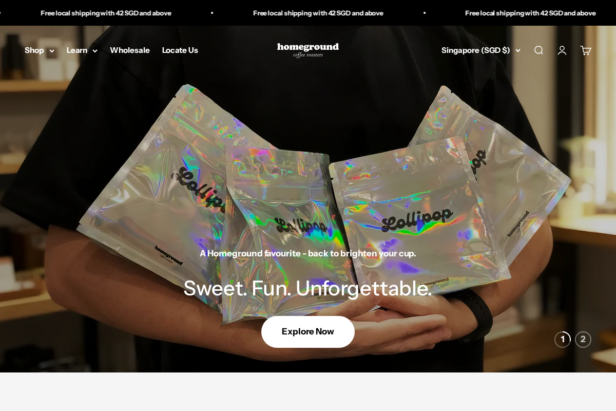 Homeground Coffee Roasters homepage screenshot