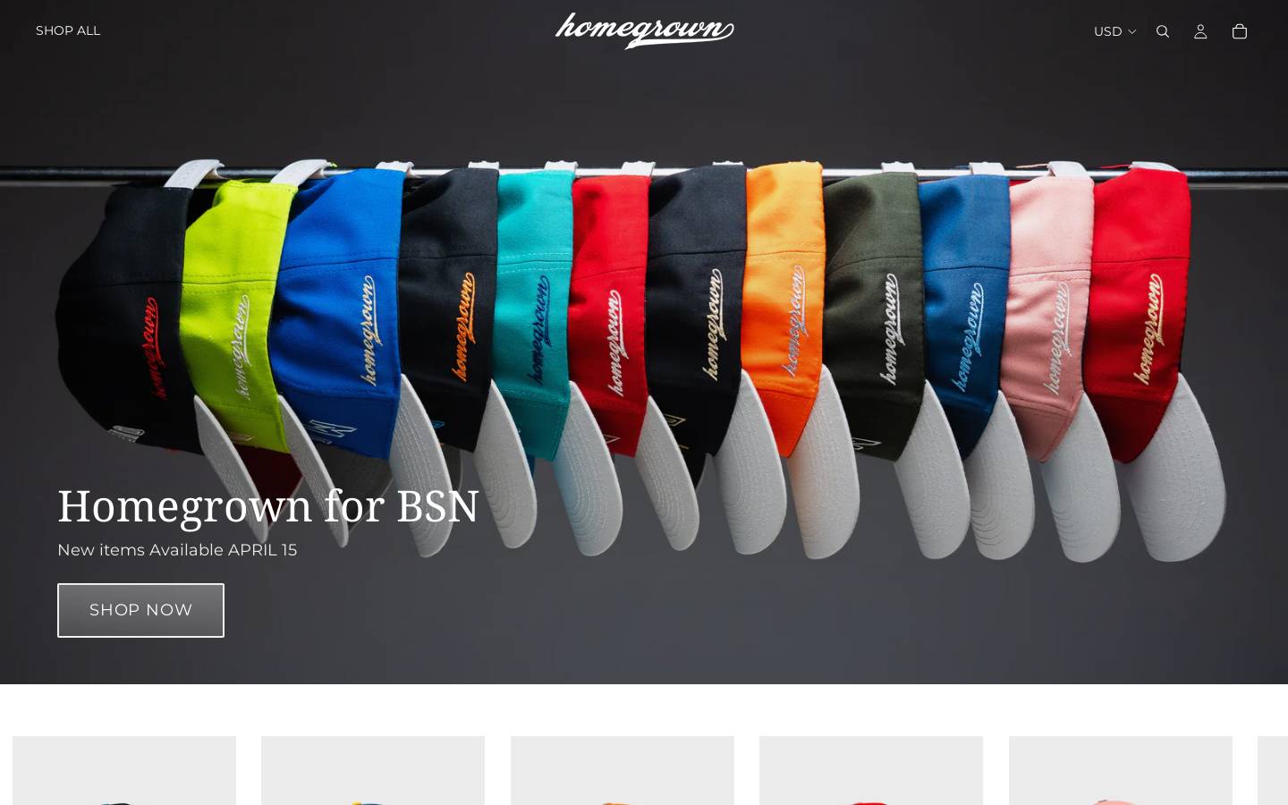 homegrownclo.com homepage screenshot
