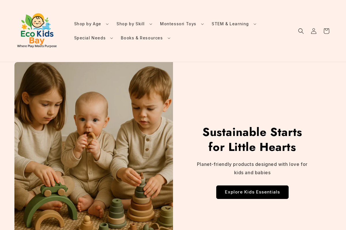 Eco Kids Bay homepage screenshot