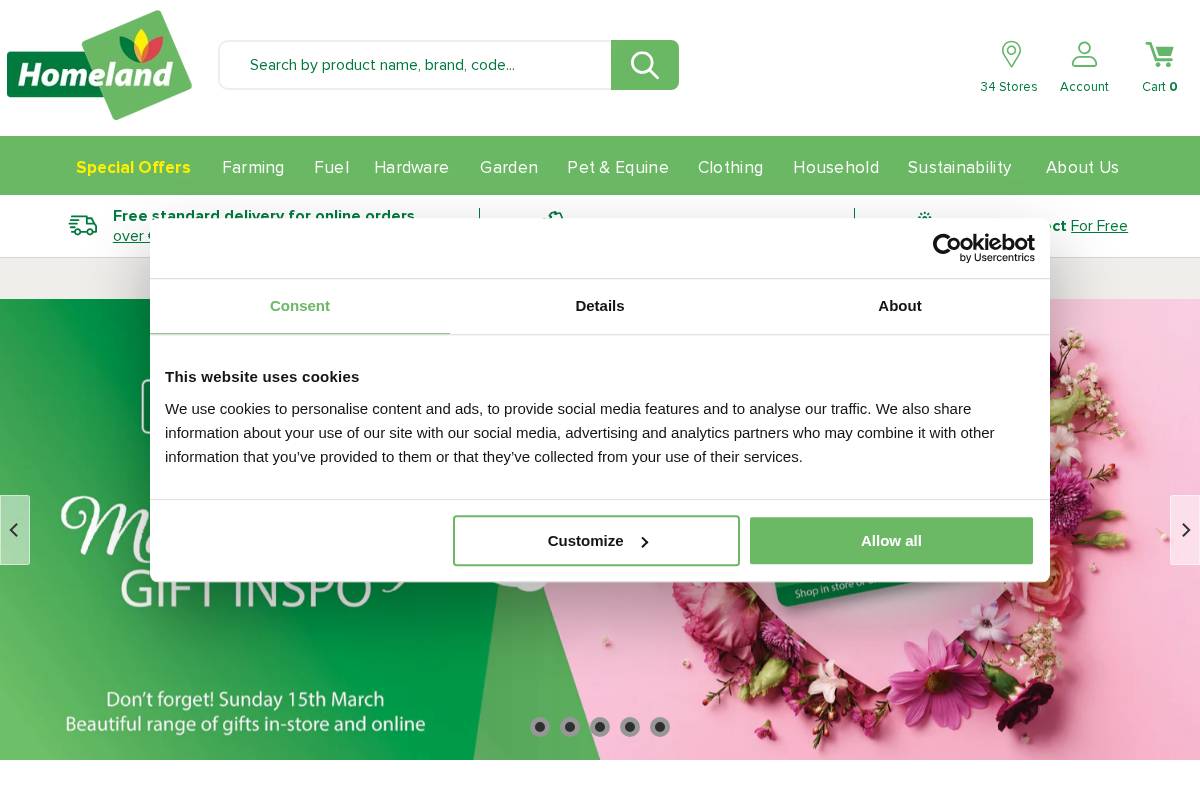 homeland.ie homepage screenshot