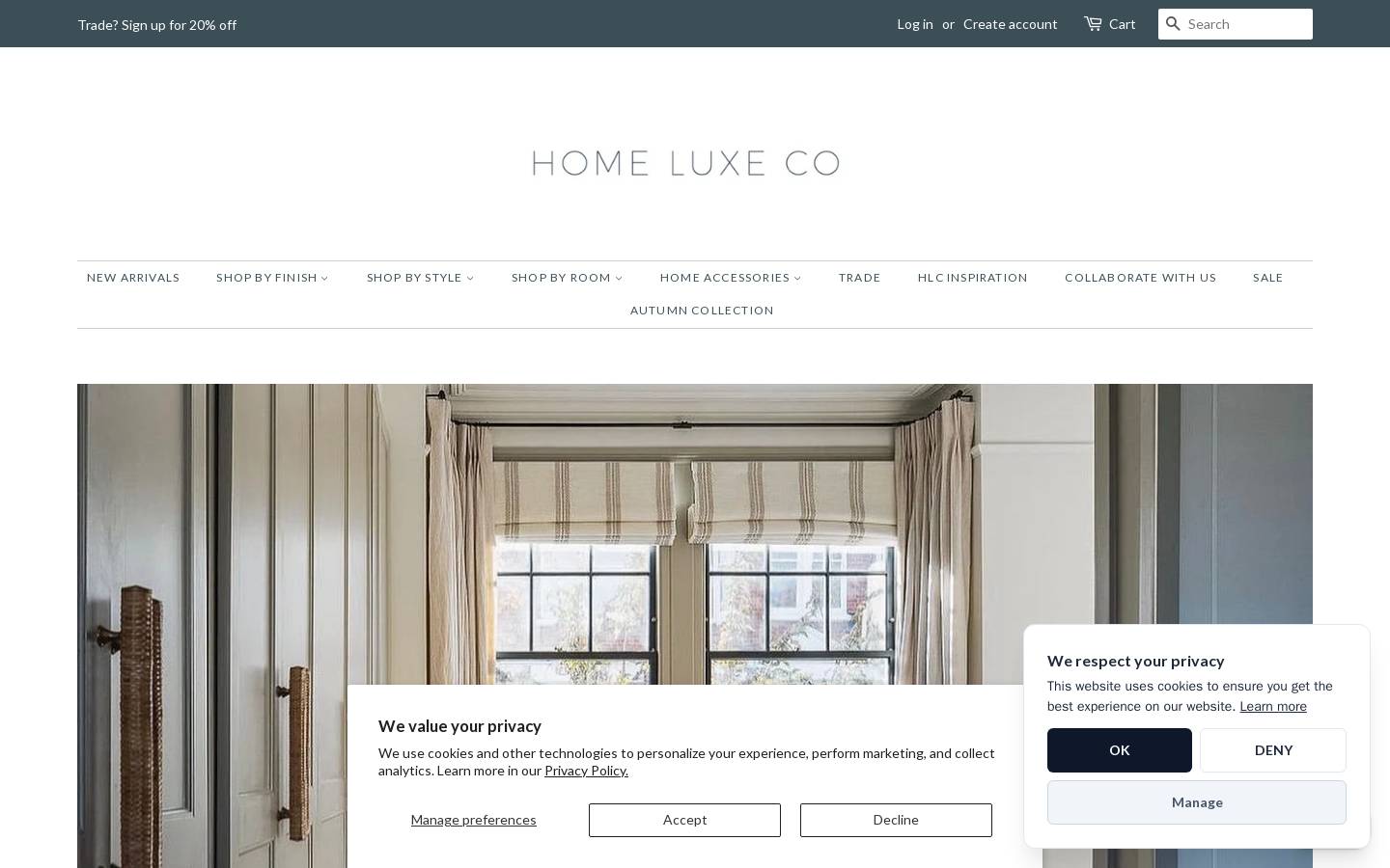 Homeluxeco homepage screenshot