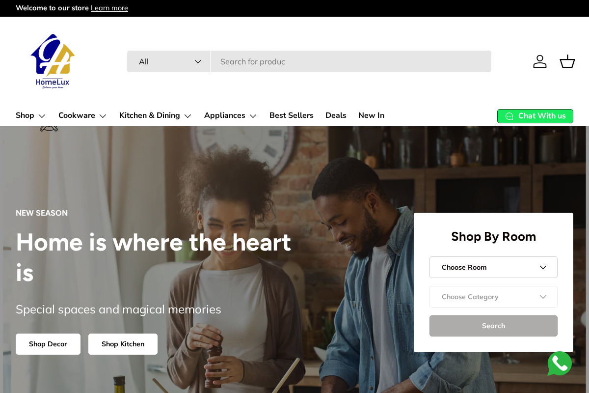 Homelux Kenya homepage screenshot