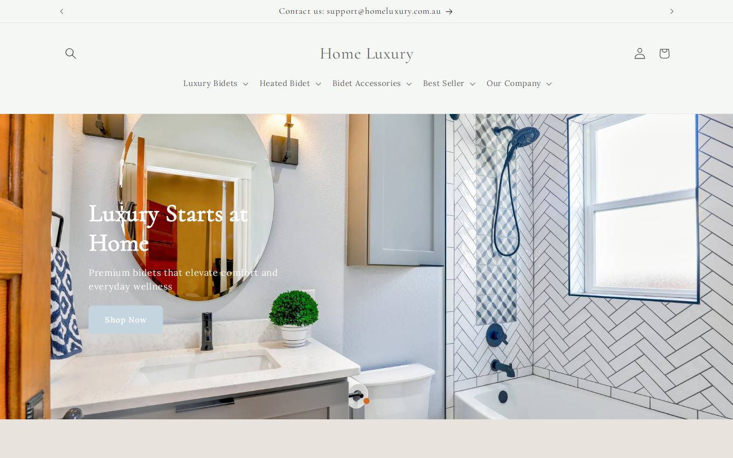 homeluxury.com.au homepage screenshot