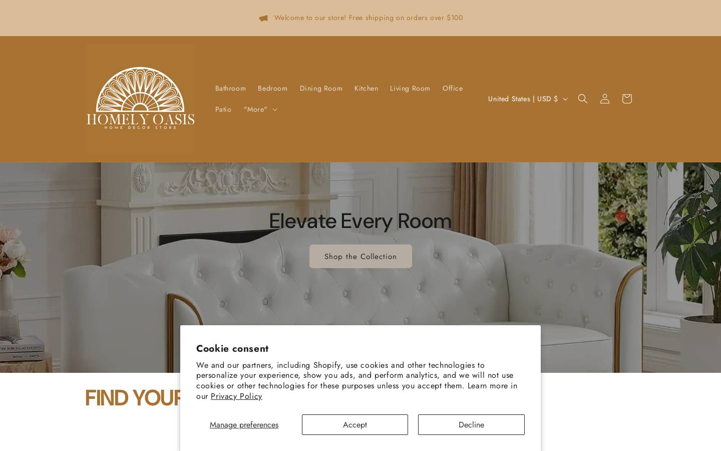 homelyoasis.com homepage screenshot