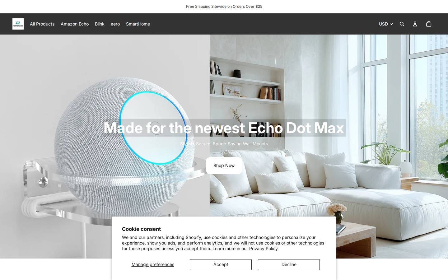 homemount.com homepage screenshot