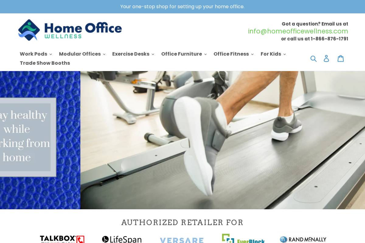 homeofficewellness.com homepage screenshot