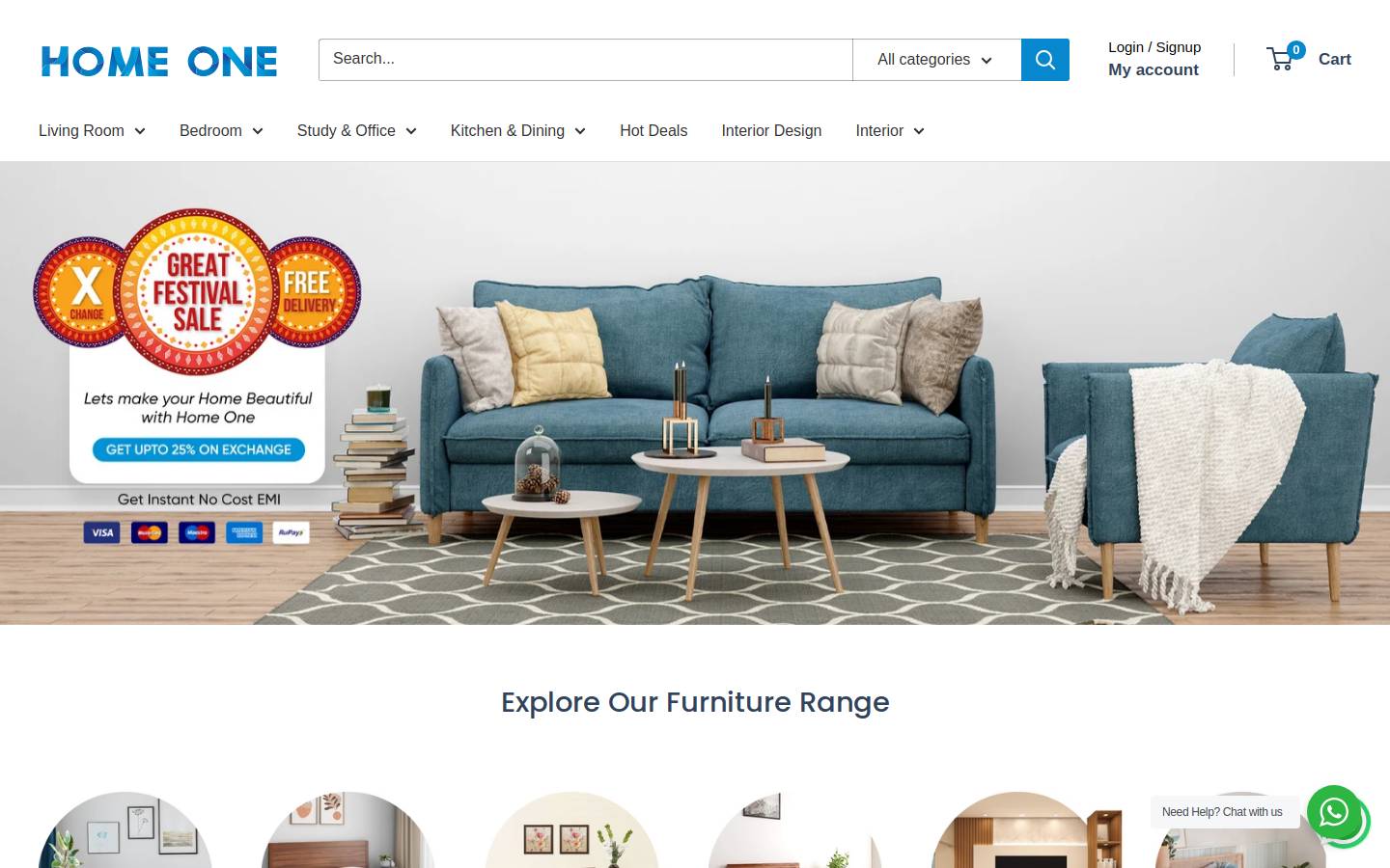 homeone.store homepage screenshot