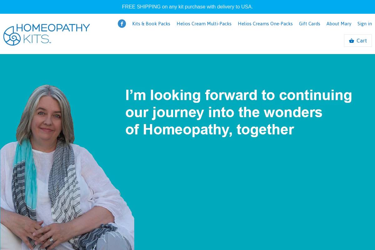 homeopathykits.com homepage screenshot