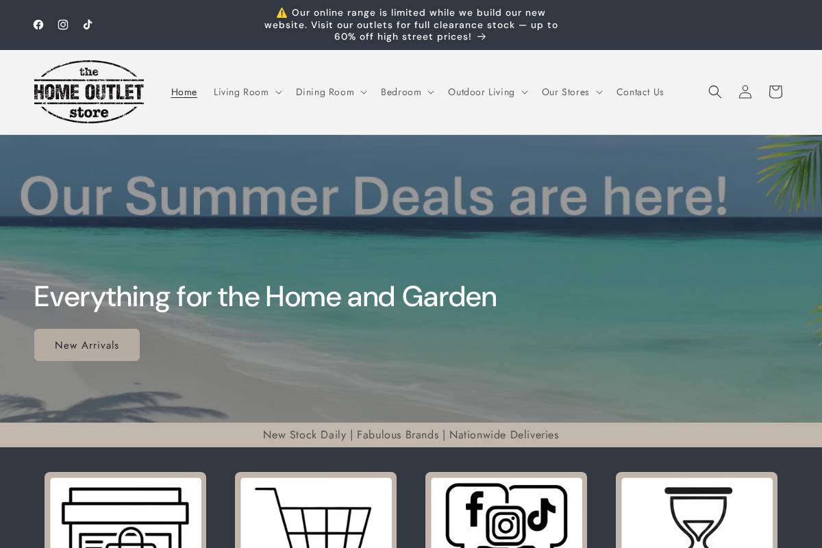 Homeoutlets homepage screenshot