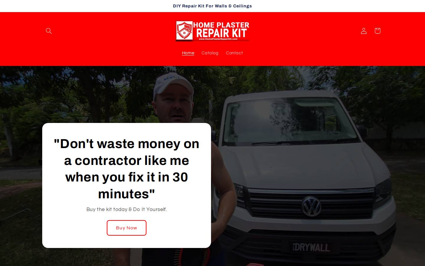 homeplasterrepairkit.com homepage screenshot