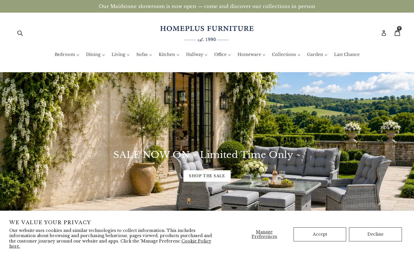 HomePlus Furniture homepage screenshot