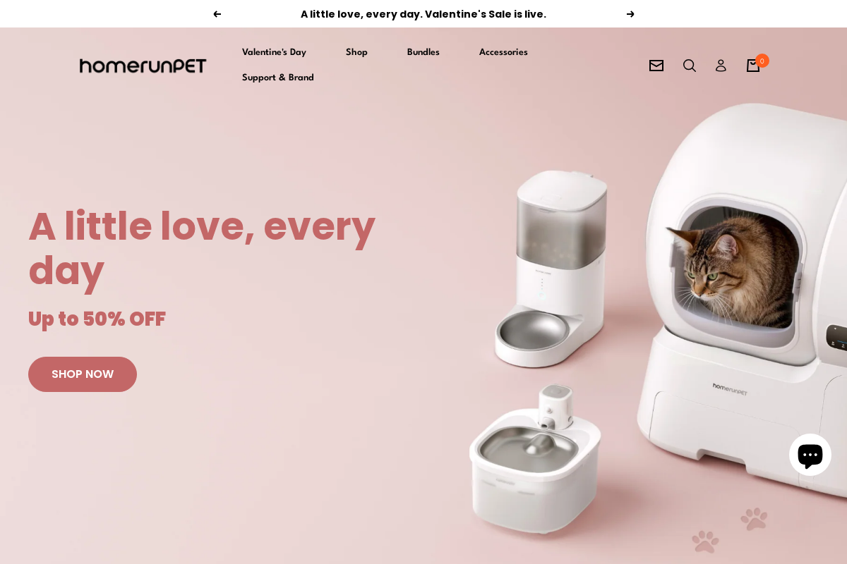 homerunPET homepage screenshot