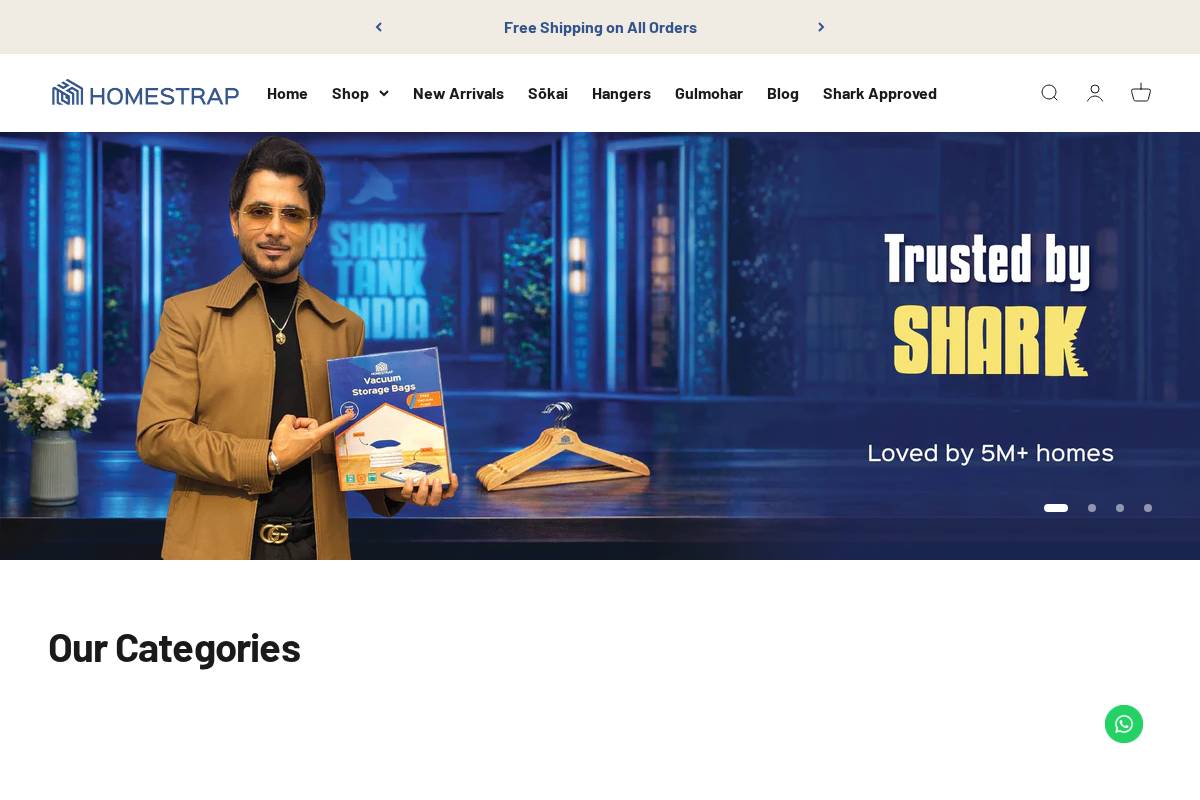 homestrap.com homepage screenshot