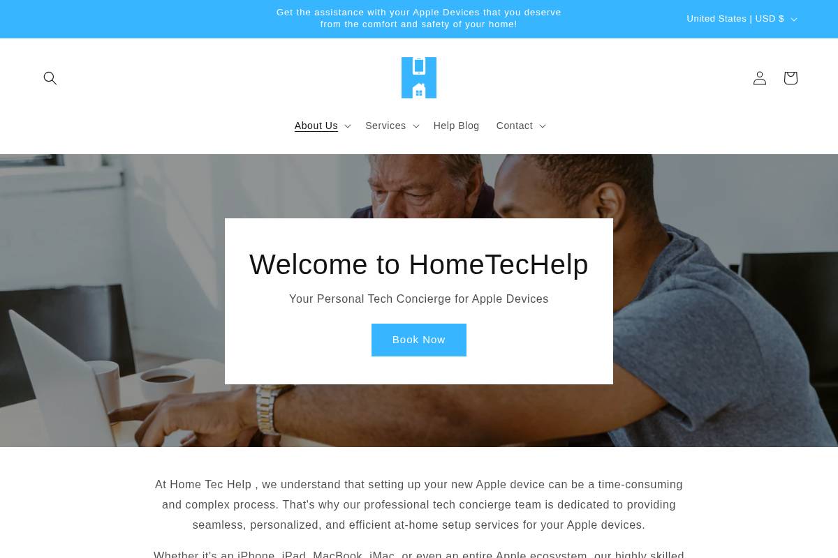 hometechelp.com homepage screenshot